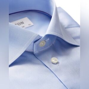 Eton Contemporary Fit NEW Mens Twill Blue Shirt